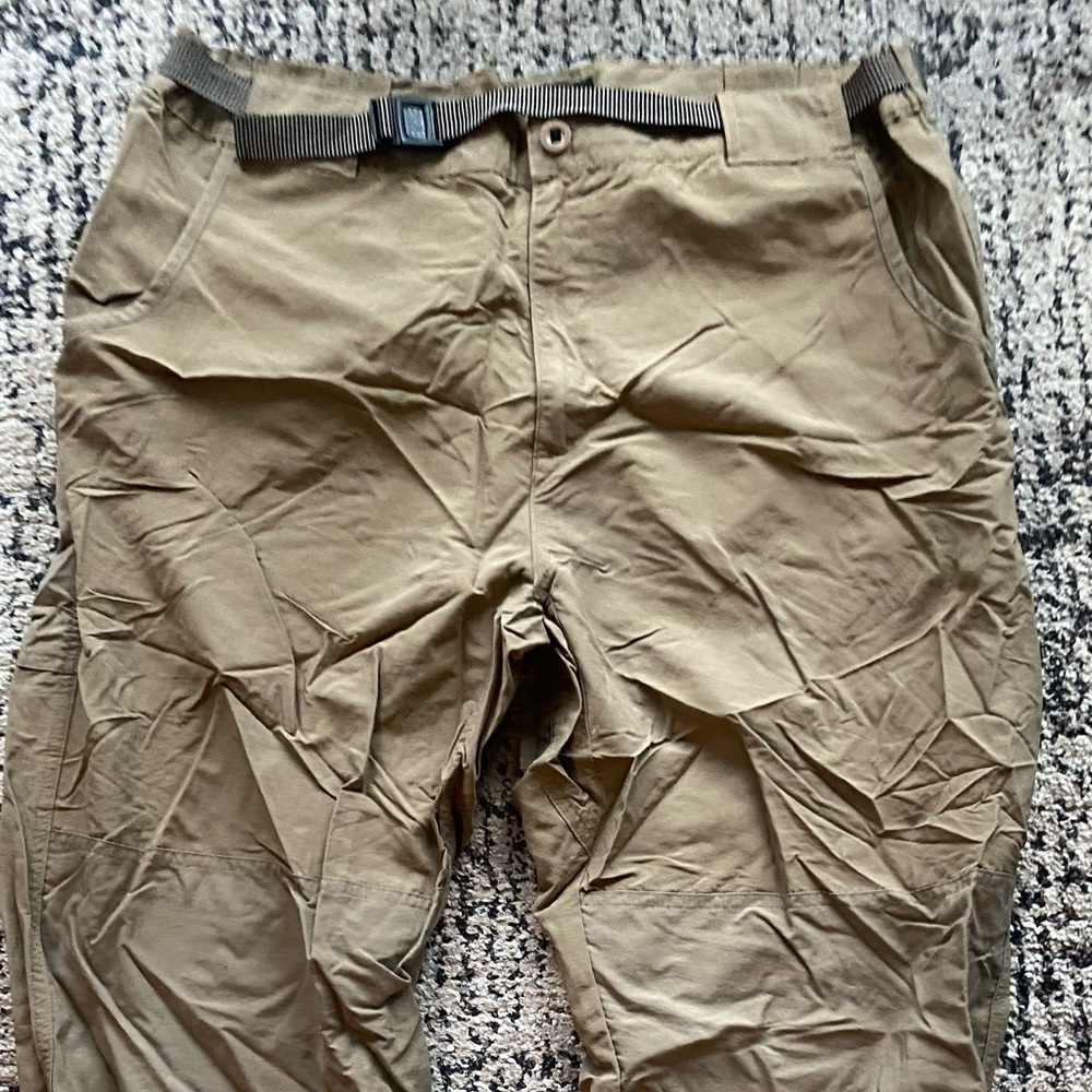 Rail Riders Men's Khaki Tech Pants with Belt